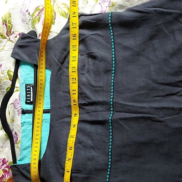 Finity maxi black and turquoise dress - Picture 8 of 10